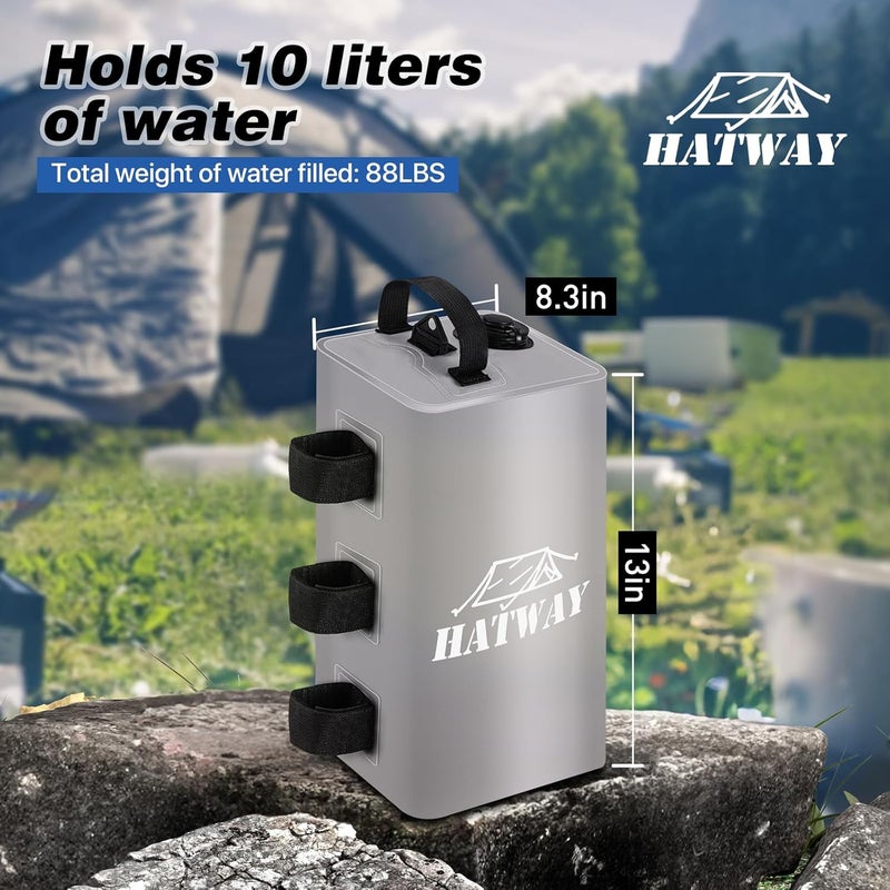 Hatway Canopy Water Weight Bag,88 LBS Water Tent Weights Set of 4 Leg Weights for Pop Up Canopy,Gazebo,Canopies,Tent-4 * 10L-Gray - Image 3